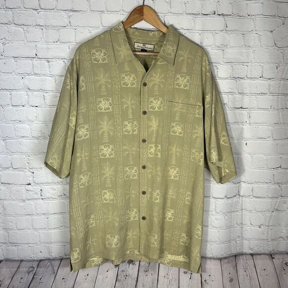 Tommy Bahama Mens Silk Hawaiian Short Sleeve Button Down Shirt size L Large - Picture 1 of 8
